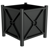 Planters | Round tubes  60 mm vertical | Steel tube 30 x 30 mm horizontal | with flat head